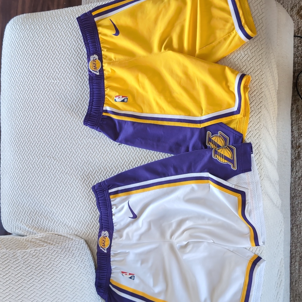 Lot of 2 - Los Angeles Lakers Nike Swingman Shorts